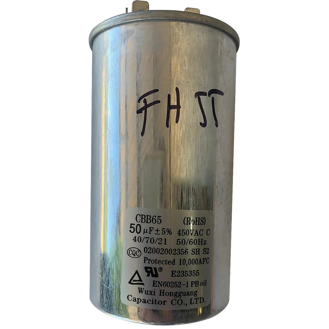 Fibro Pool FH255 Compressor Capacitor FRONT VIEW