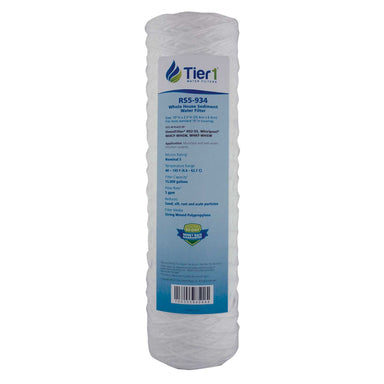 10 X 2.5 String Wound Polypropylene Replacement Filter by Tier1 (5 micron) WITH LABEL