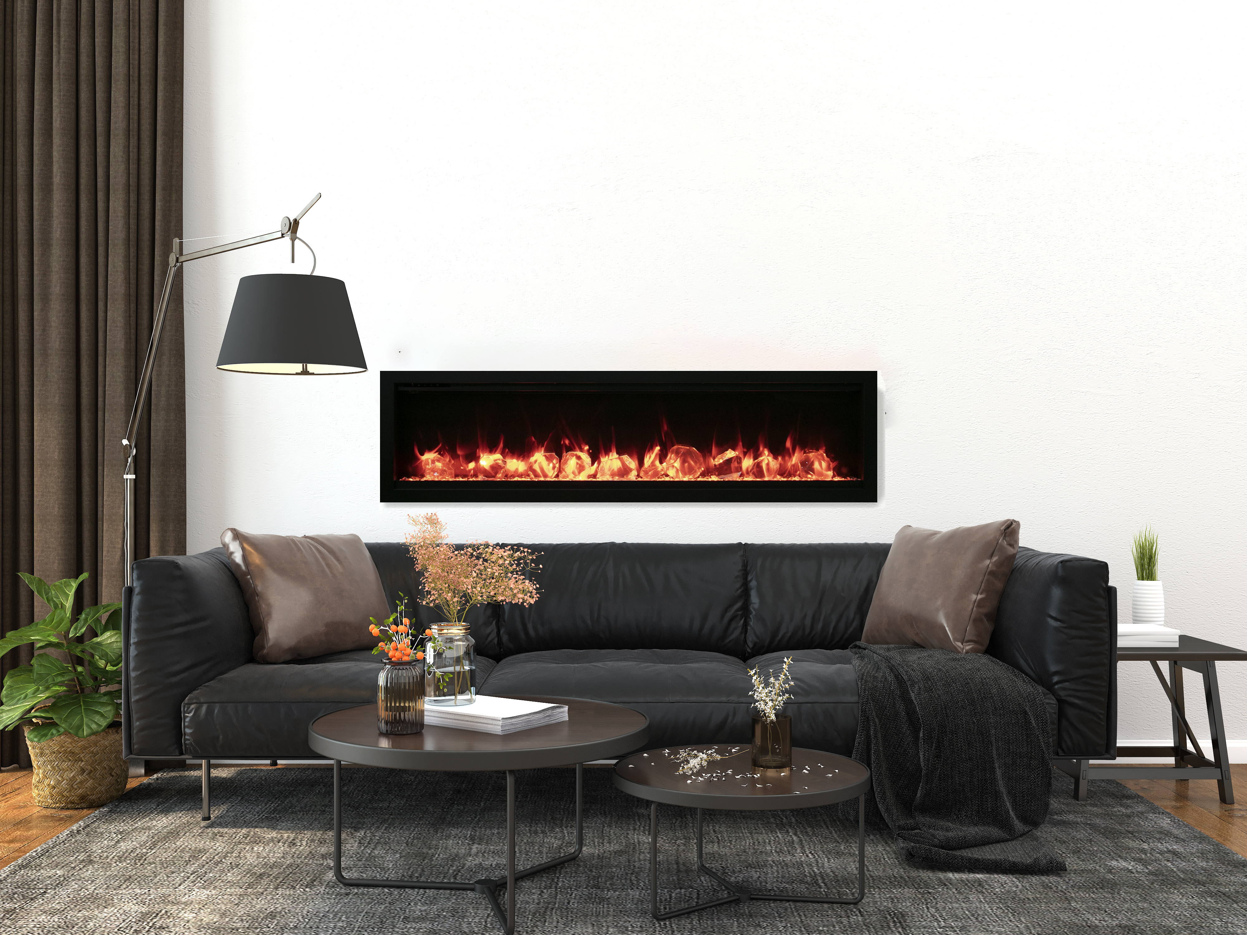 Remii Electric Fireplaces Extra Slim Electric Fireplace