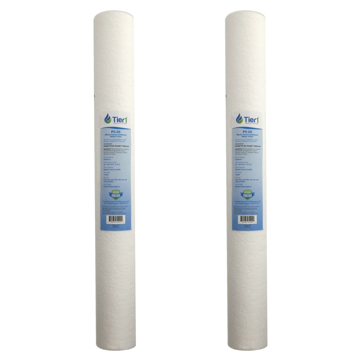 20 X 2.5 Polypropylene Replacement Filter by Tier1 (5 micron) 2 PACKS