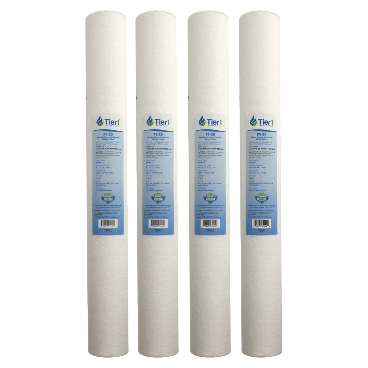 20 X 2.5 Polypropylene Replacement Filter by Tier1 (5 micron) 4 PACKS