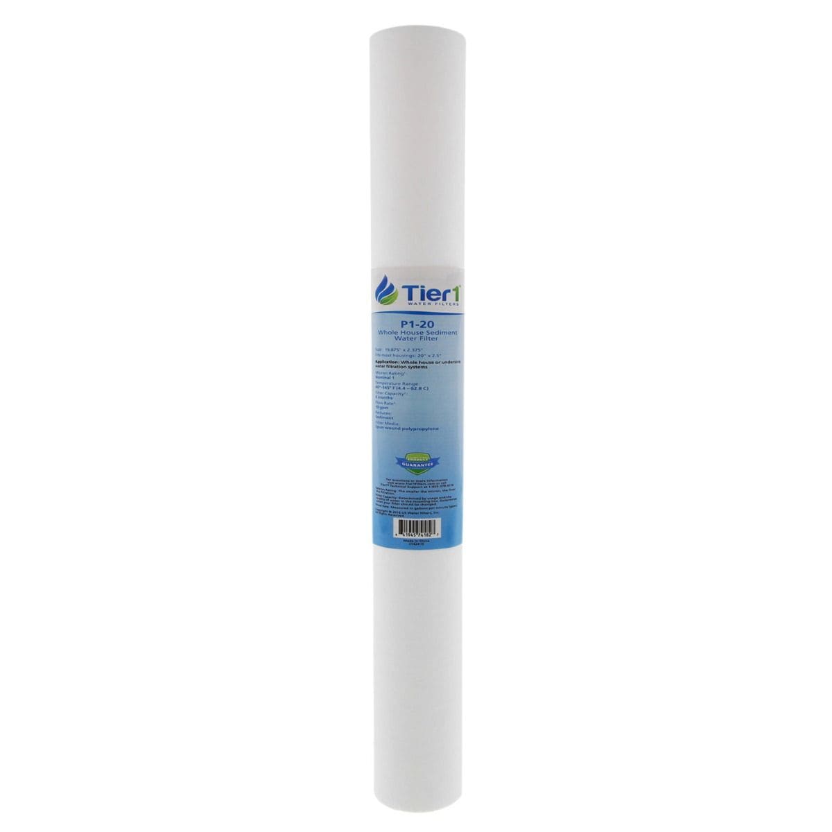 20 X 2.5 Spun Wound Polypropylene Replacement Filter by Tier1 (1 micron) WITH LABEL