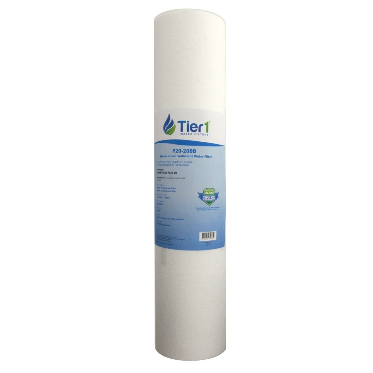 20 X 4.5 Spun Wound Polypropylene Replacement Filter by Tier1 (20 micron) WITH LABEL
