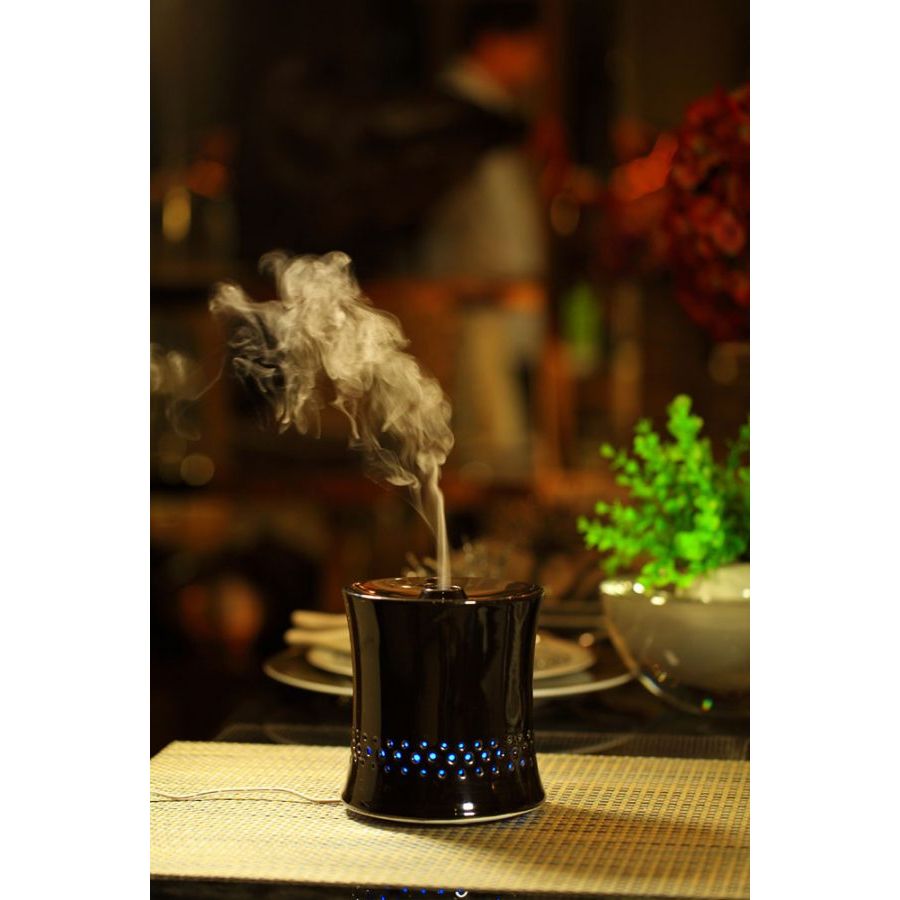 SPT Ultrasonic Aroma Diffuser/Humidifier with Ceramic Housing – Black