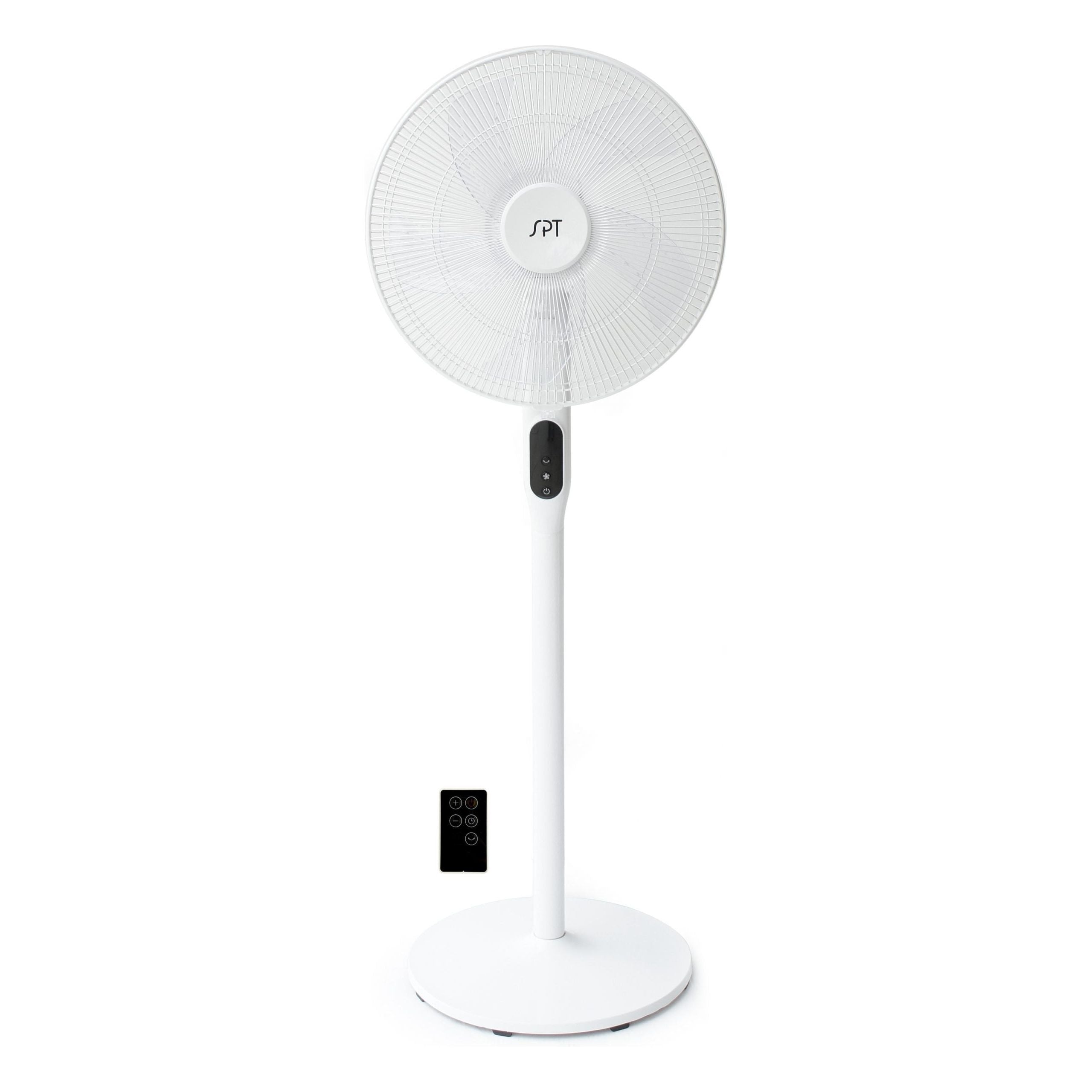 SPT DC-Motor Energy Saving Stand Fan with Remote and Timer – Piano White