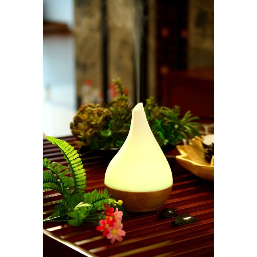 SPT Ultrasonic Aroma Diffuser/Humidifier with Bamboo Base (Droplet)