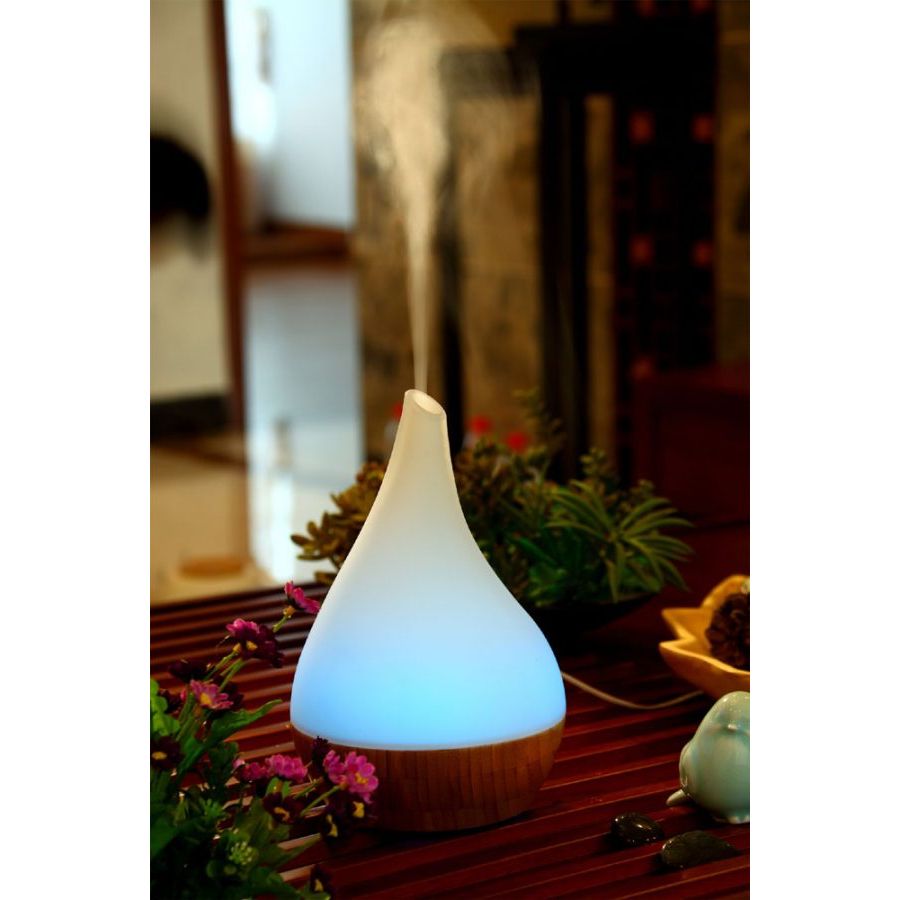 SPT Ultrasonic Aroma Diffuser/Humidifier with Bamboo Base (Droplet)