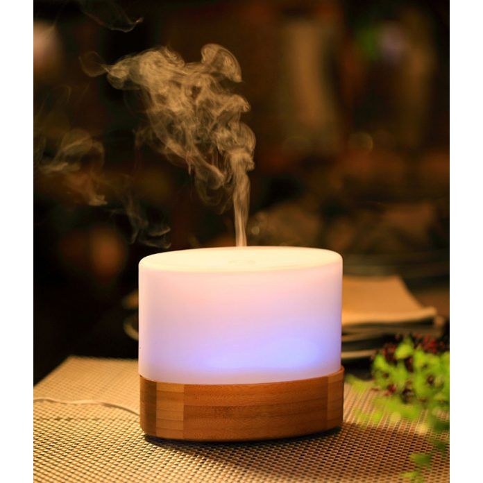 SPT Ultrasonic Aroma Diffuser/Humidifier with Bamboo Base (Oval)