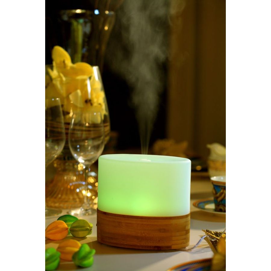 SPT Ultrasonic Aroma Diffuser/Humidifier with Bamboo Base (Oval)