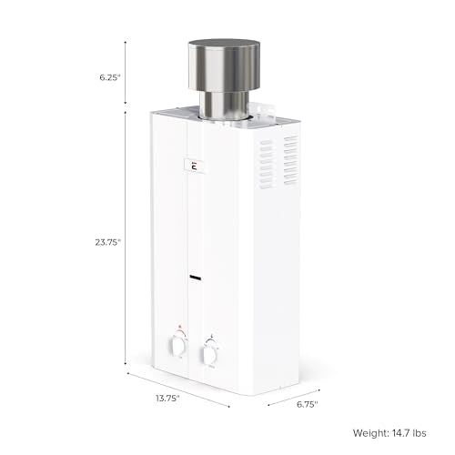 Eccotemp L10 3.0 GPM Portable Outdoor Tankless Water Heater w/EccoFlo Diaphragm 12V Pump, Strainer & Shower Set