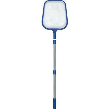 Fibro Pool Leaf Skimmer Net with 3 Foot Telescoping Pole FRONT VIEW