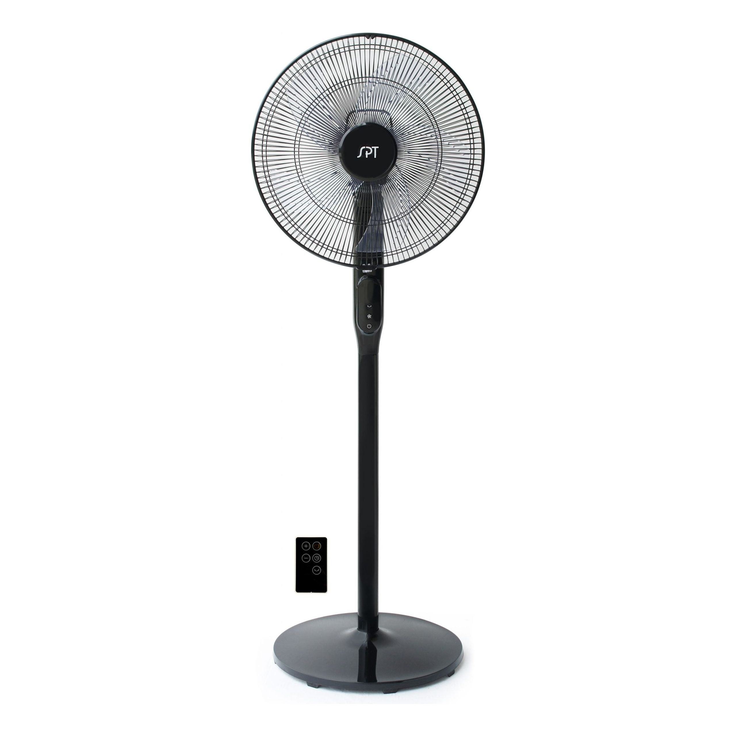 SPT DC-Motor Energy Saving Stand Fan with Remote and Timer – Piano Black