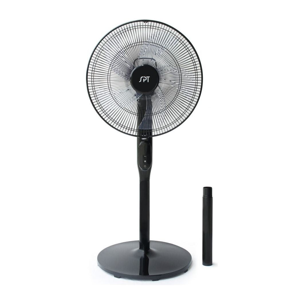 SPT DC-Motor Energy Saving Stand Fan with Remote and Timer – Piano Black