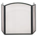 3 Fold Black Wrought Iron Arch Screen - Large FRONT VIEW