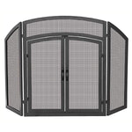 3 Fold Black Wrought Iron Arch Top with Doors