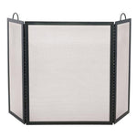 3 Fold Black Wrought Iron Screen - Large