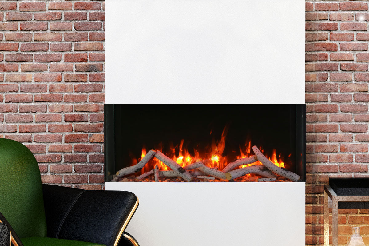 Amantii Panorama Tru View Slim 60-inch 3-Sided Built In Indoor/Outdoor Electric Fireplace