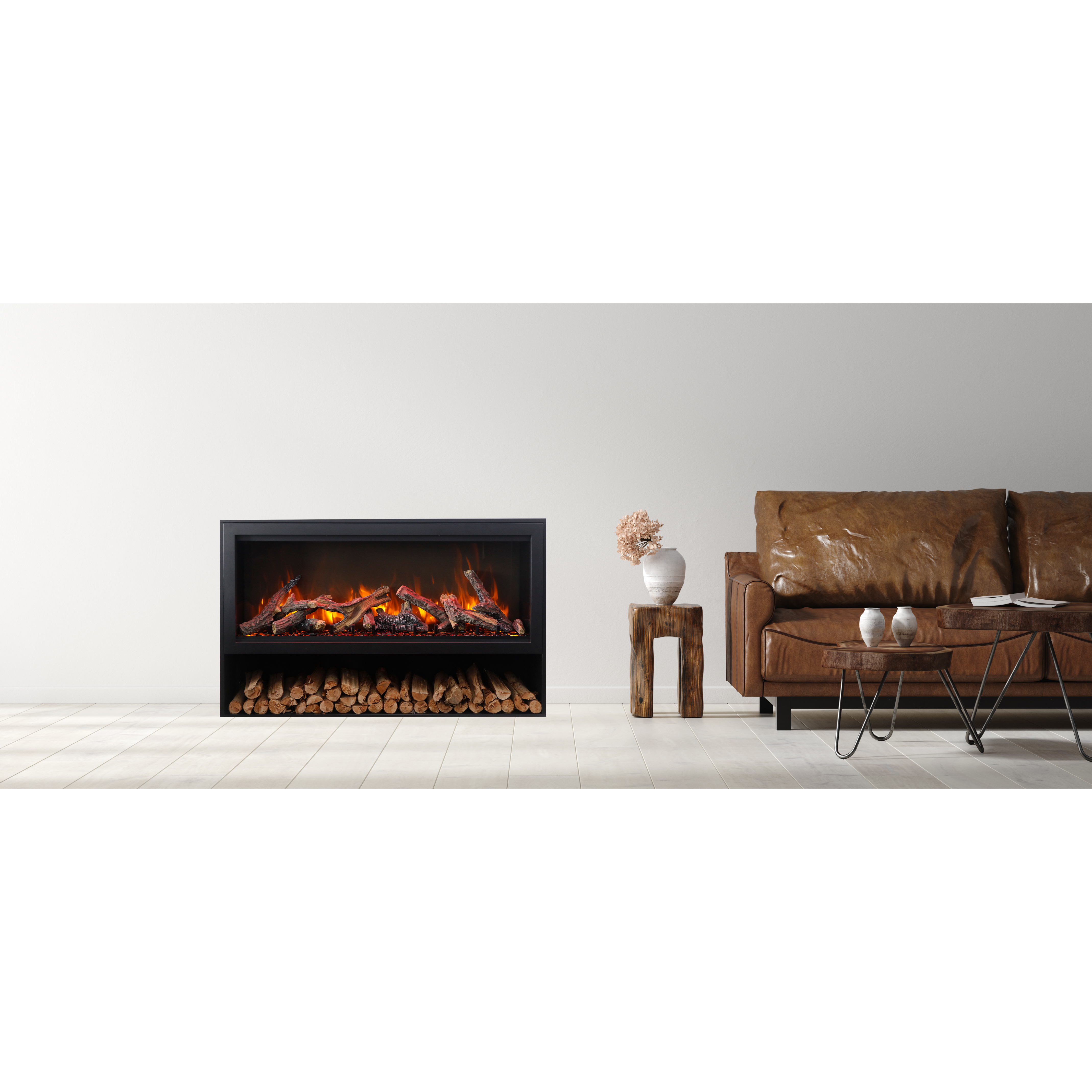 Remii Contemporary Pedestal Display for Classic Traditional Electric Fireplace