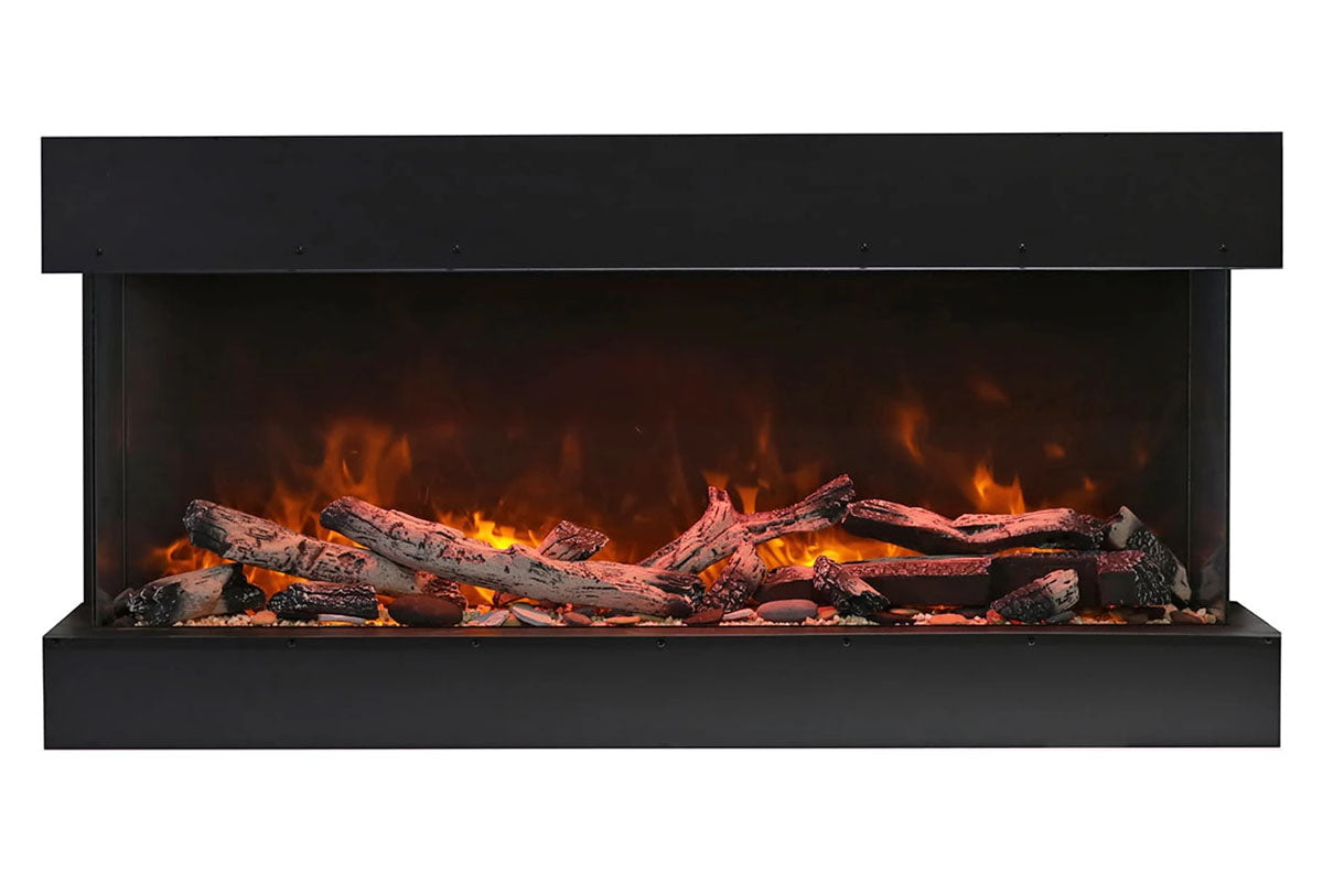 Amantii Panorama Tru View 60-inch 3-Sided View Built In Indoor/Outdoor Electric Fireplace