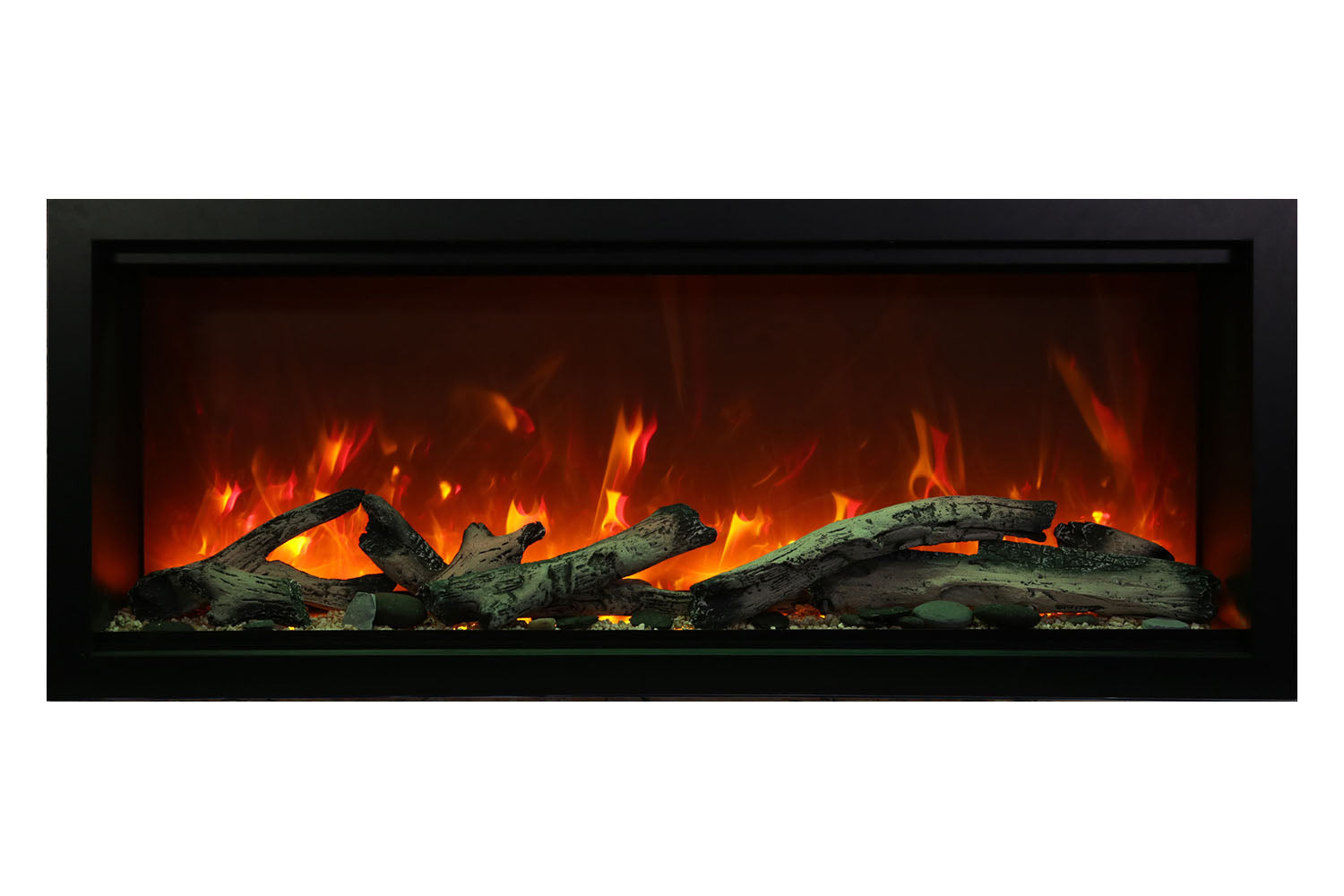 Amantii Symmetry 50'' Extra Tall & Deep Recessed Linear Indoor/Outdoor Electric Fireplace