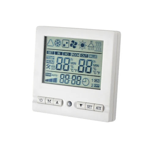 Fibro Pool Heater digital controller, FH Series 3 Prong, white plug in for FH055/255 SIDE VIEW