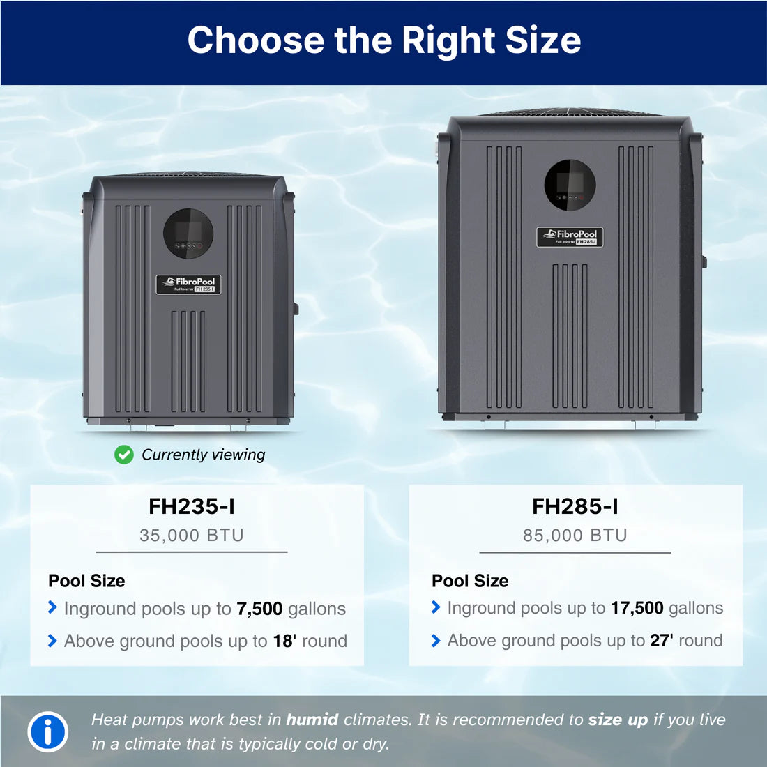 Fibro Poool FH235-i 35,000 BTU Full Inverter Heat Pump