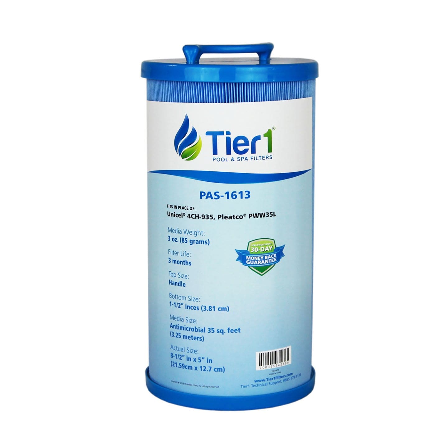 8-1/2 X 5 Inch Tier1 PAS-1613 Replacement For 817-4035 WITH LABEL