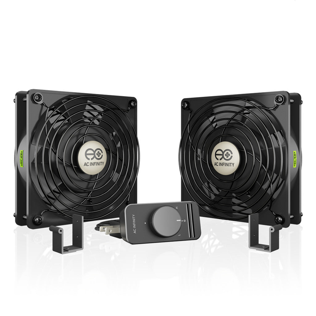 AC Infinity AXIAL S1225D, Muffin 120V AC Cooling Fan, Dual 120mm x 120mm x 25mm