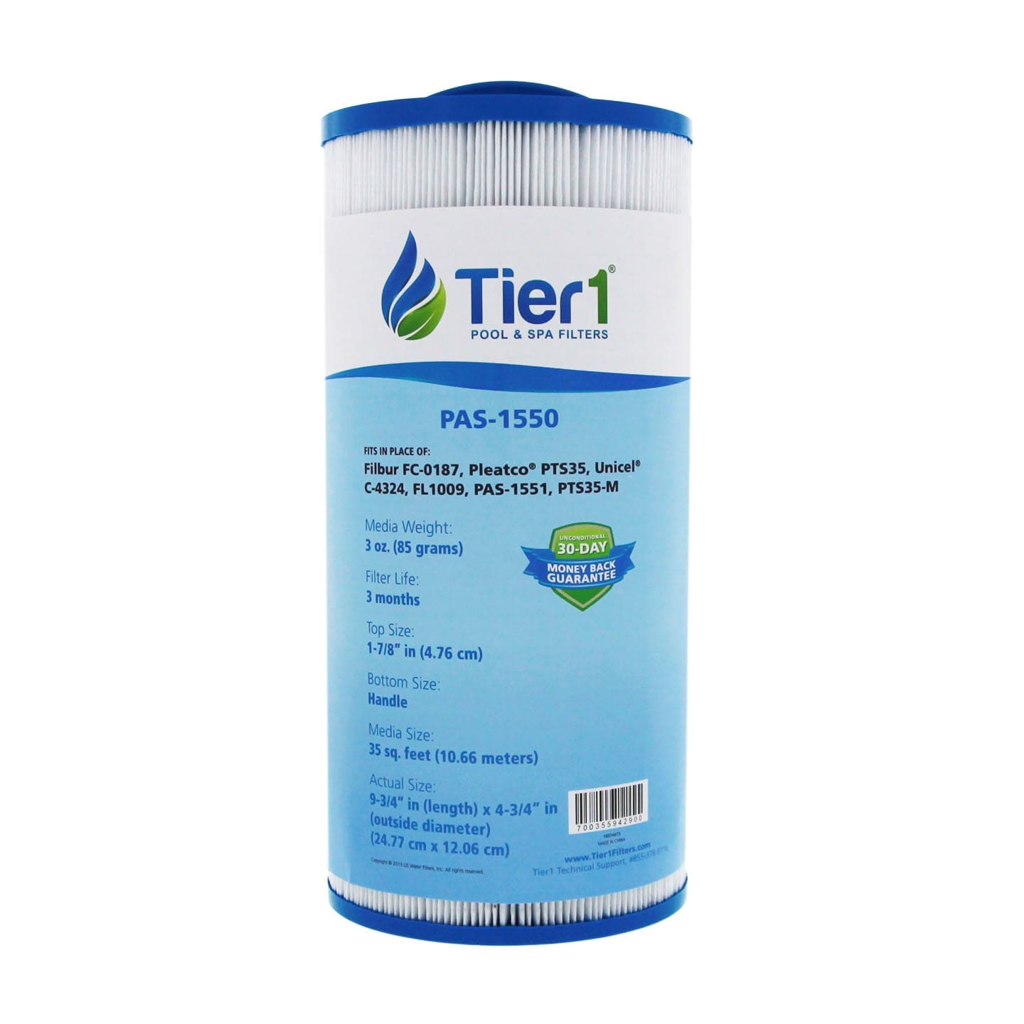 9-3/4 X 4-3/4-Inch Tier1 PAS-1550 Replacement For FL1009 WITH LABEL