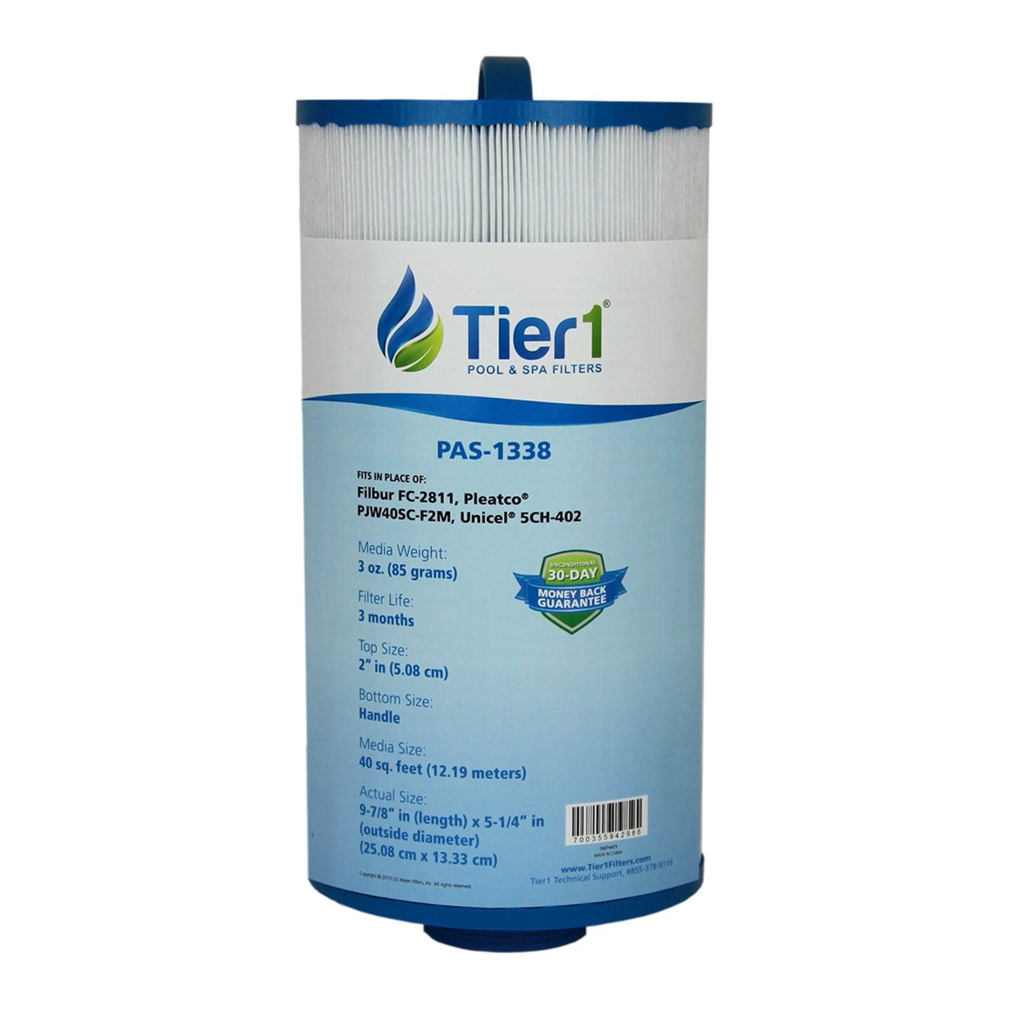 9-7/8 X 5-1/4-Inch Tier1 PAS-1338 Replacement For 6540-723, PJW40SC-F2M, 5CH-402 WITH LABEL