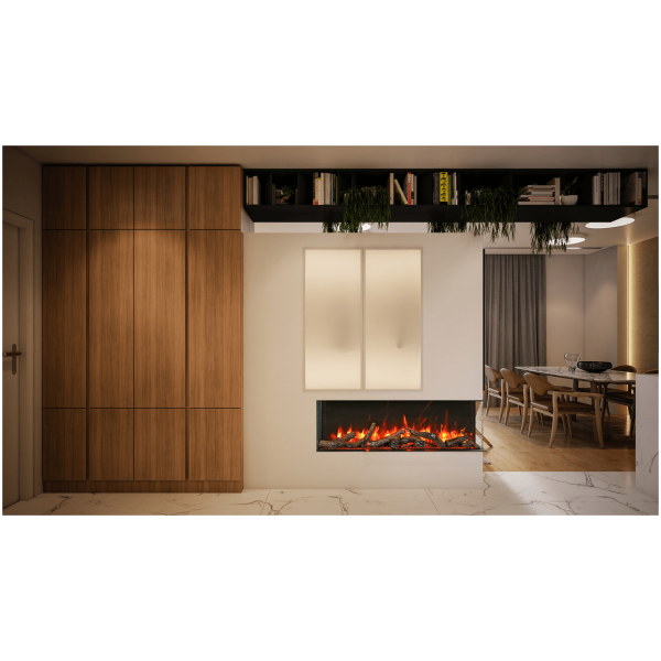 Remii BAY-SLIM 3 Sided Smart Electric Fireplace