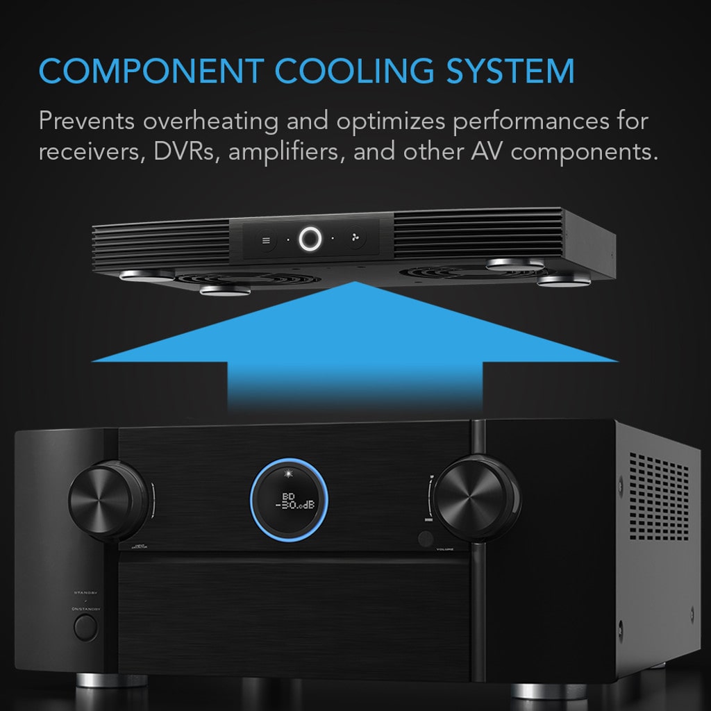 AC Infinity AIRCOM S7, Receiver and AV Component Cooling Fan System, Top Exhaust 12 DETAILS
