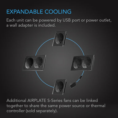 AC Infinity AIRPLATE S2, Home Theater and AV Cabinet Quiet Cooling Blower System, 6 Inch DETAILS