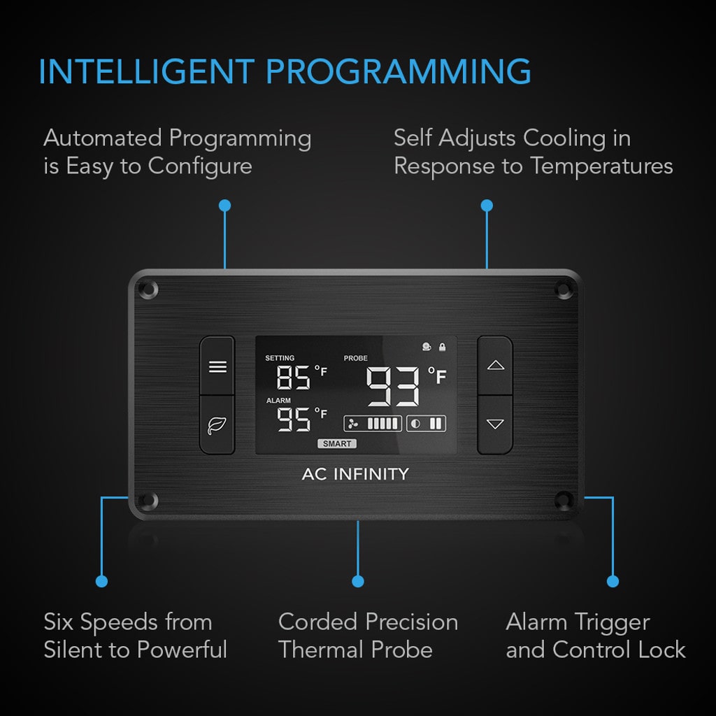 AC Infinity AIRPLATE S5, Home Theater and AV Quiet Cabinet Cooling Fan System, 8 Inch DETAILS