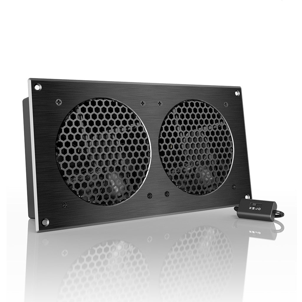 AC Infinity AIRPLATE S7, Home Theater and AV Quiet Cabinet Cooling Fan System, 12 Inch SIDE VIEW