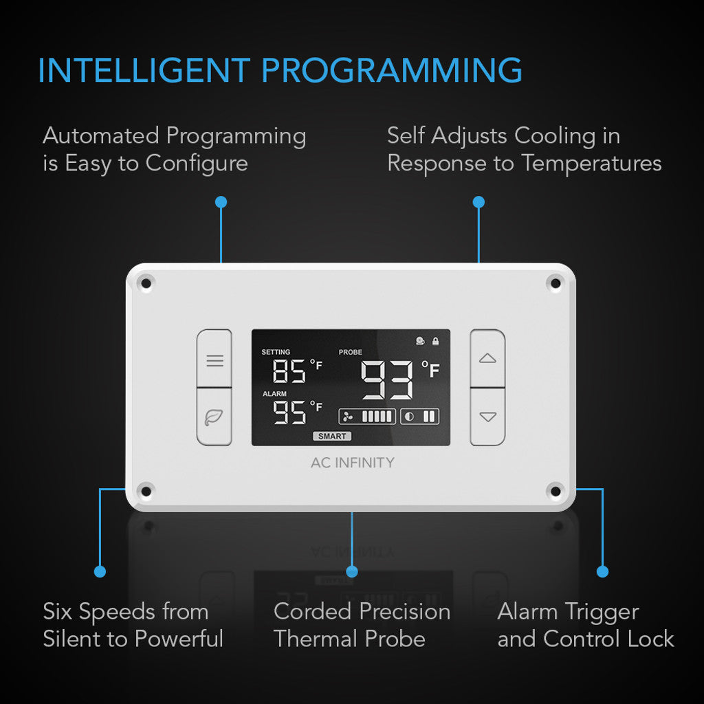 AC Infinity AIRPLATE T8 White, Home Theater and AV Quiet Cabinet Cooling Dual-Fan System, 6 Inch DETAILS