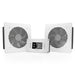 AC Infinity AIRPLATE T8 White, Home Theater and AV Quiet Cabinet Cooling Dual-Fan System, 6 Inch FRONT SIDE