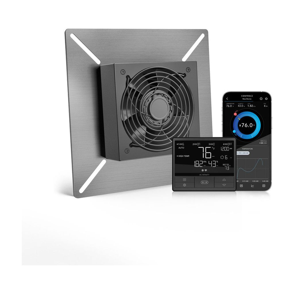 AC Infinity AIRTITAN T3, Crawl Space and Basement Ventilation Fan 6, WiFi-Integrated Controls, IP-55 Rated SIDE VIEW