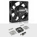 AC Infinity AXIAL 1225, Muffin 120V AC Cooling Fan, 120mm x 120mm x 25mm, Low Speed SIDE VIEW WITH ACCESSORIES