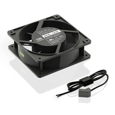 AC Infinity AXIAL 1238W, 120V AC Muffin Fan with Wire-Leads Adapter, 120mm x 38mm High Speed TOP VIEW