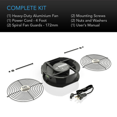 AC Infinity AXIAL 2589, Muffin 120V AC Cooling Fan 10, Ø254mm x 89mm WITH  KIT