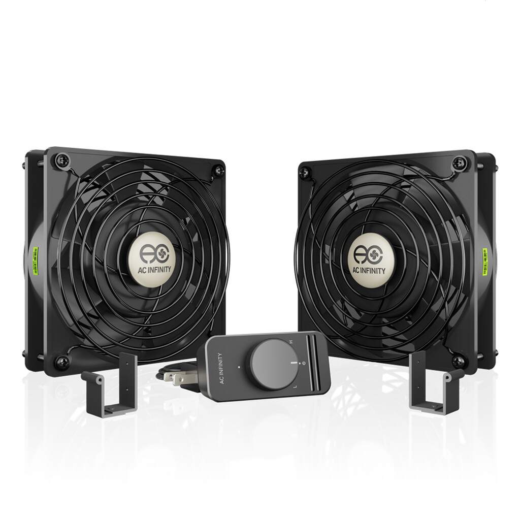 AC Infinity AXIAL S1225D, Muffin 120V AC Cooling Fan, Dual 120mm x 120mm x 25mm FRONT SIDE