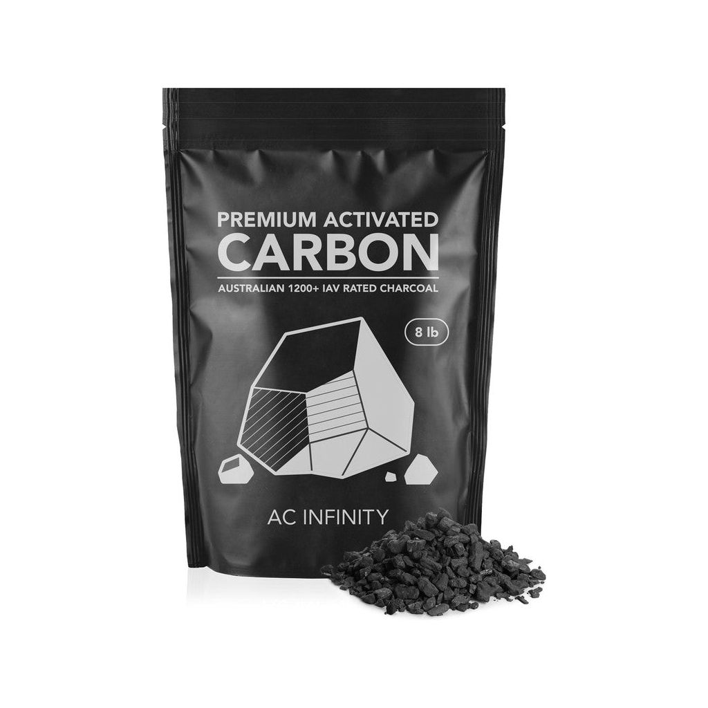 AC Infinity Activated Carbon Refill, 1200+ IAV Australian Charcoal, 8 lb. FRONT VIEW