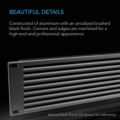 AC Infinity Anodized Aluminum Rack Panel Vented 2U DETAILS