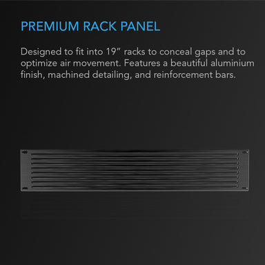 AC Infinity Anodized Aluminum Rack Panel Vented 2U DETAILS