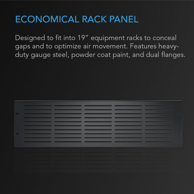 AC Infinity Anodized Aluminum Rack Panel Vented 3U DETAILS