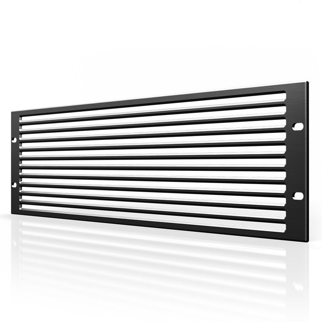 AC Infinity Anodized Aluminum Rack Panel Vented 3U SIDE VIEW