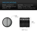 AC Infinity Backdraft Damper Ducting Insert, 8-Inch, Black Galvanized Steel SPECIFICATIONS