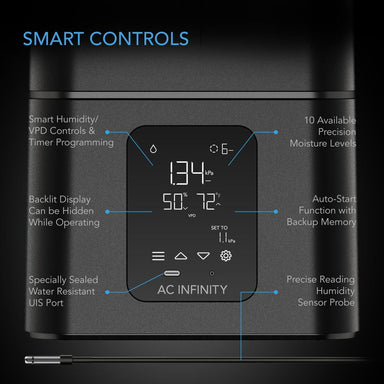 AC Infinity CLOUDFORGE T7, Environmental Plant Humidifier, 15L, Smart Controls, Targeted Vaporizing DETAILS
