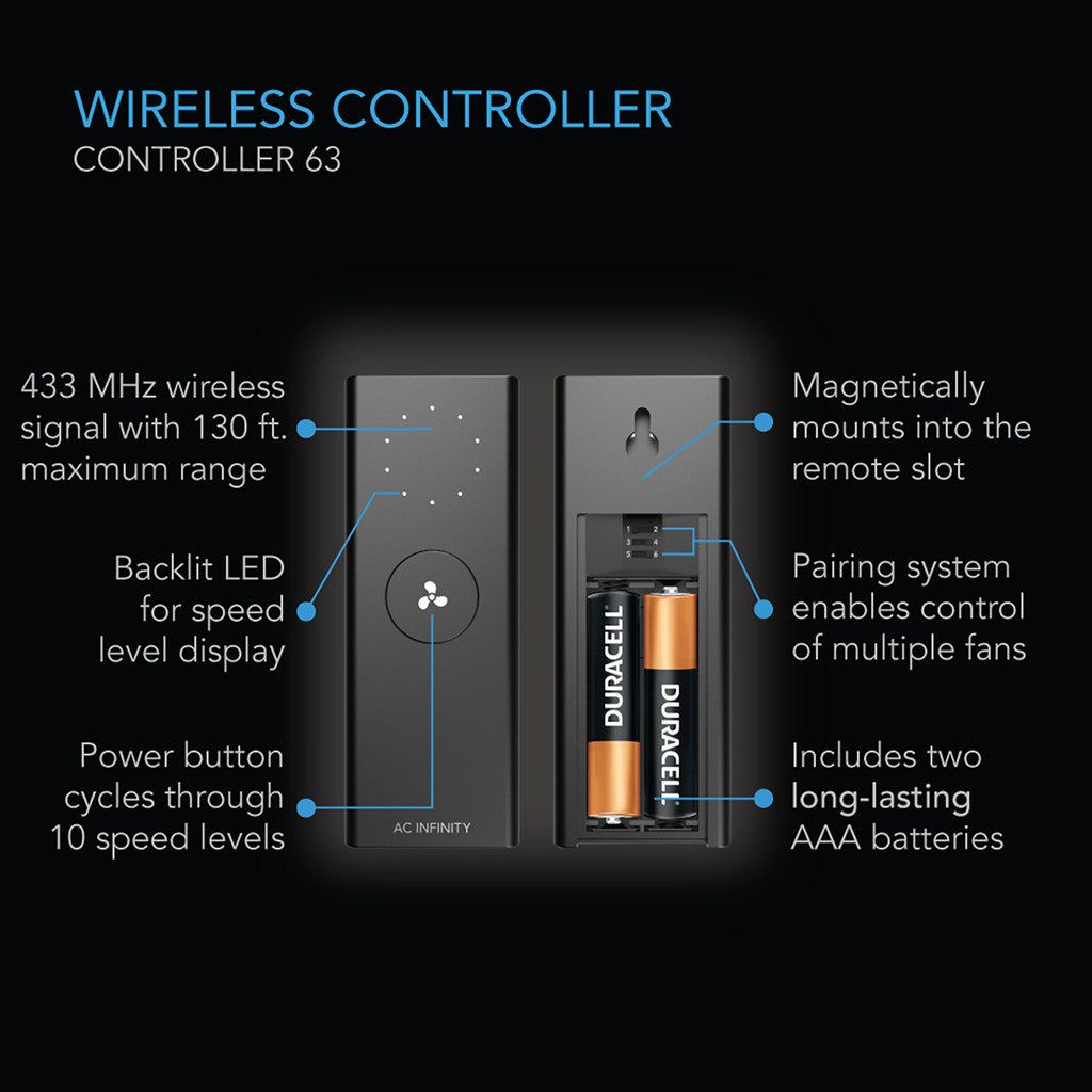 AC Infinity CLOUDLIFT S14, Floor Wall Fan with Wireless Controller, 14-Inch DETAILS